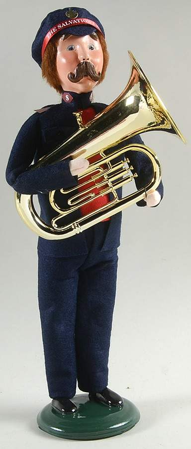 Salvation Army Man With Tuba-Mustache - No Box by Byers' Choice Ltd-1