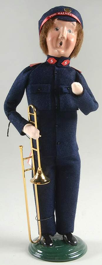 Salvation Army Man With Trombone - No Box by Byers' Choice Ltd-1