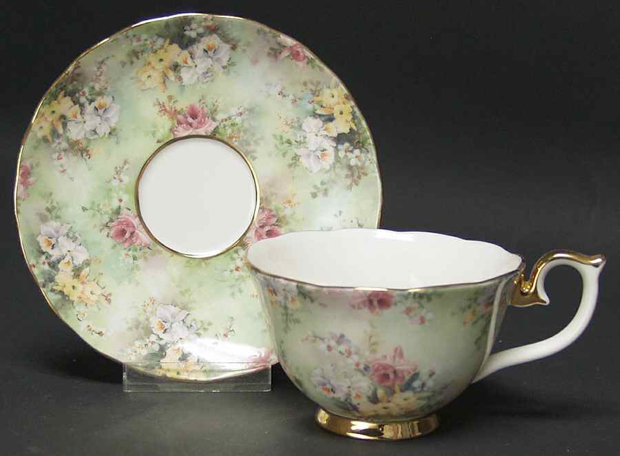 Lena Liu's Glorious Chintz-Cup & Saucers Exquisite - Boxed by Bradford Editions-1