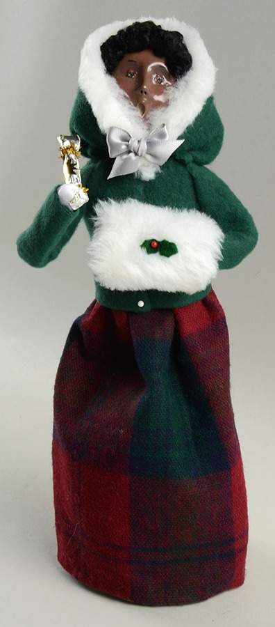 African American Carolers Woman With White Muff - No Box by Byers' Choice Ltd-1