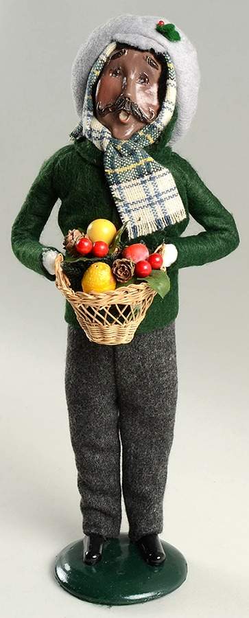 African American Carolers Man With Fruit Basket - No Box by Byers' Choice Ltd-1