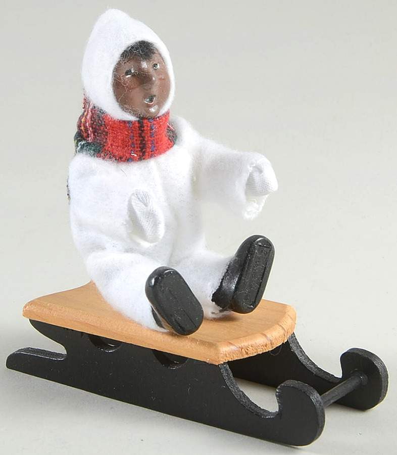 African American Carolers Toddler On Sleigh - No Box by Byers' Choice Ltd-1
