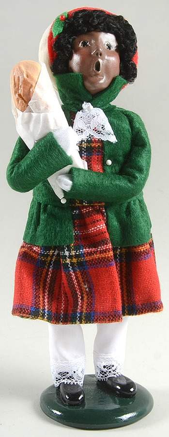 African American Carolers Girl With Bread - No Box by Byers' Choice Ltd-1