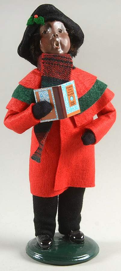 African American Carolers Boy With Book - No Box by Byers' Choice Ltd-1