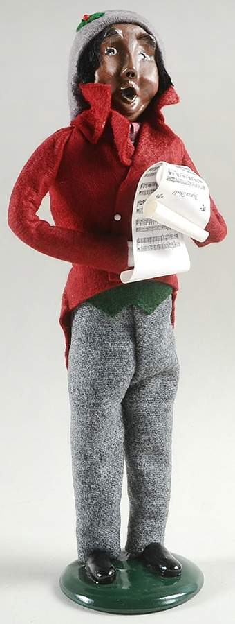 African American Carolers Man With Music-Red Coat - No Box by Byers' Choice Ltd-1
