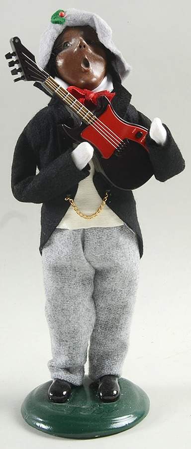 African American Carolers Victorian Teen With Guitar - No Box by Byers' Choice Ltd-1