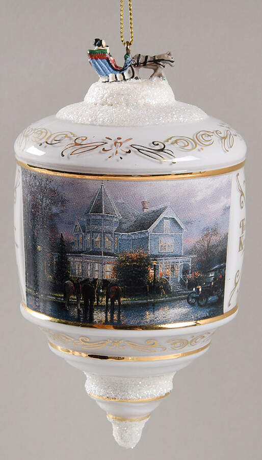 Thomas Kinkades Heirloom Glass Ornaments Christmas Memories - No Box by Bradford Editions-1