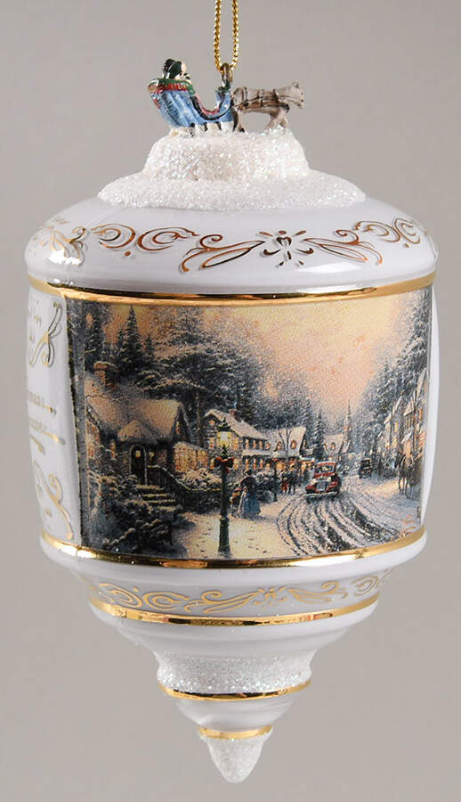 Thomas Kinkades Heirloom Glass Ornaments Vilage Christmas  - No Box by Bradford Editions-1