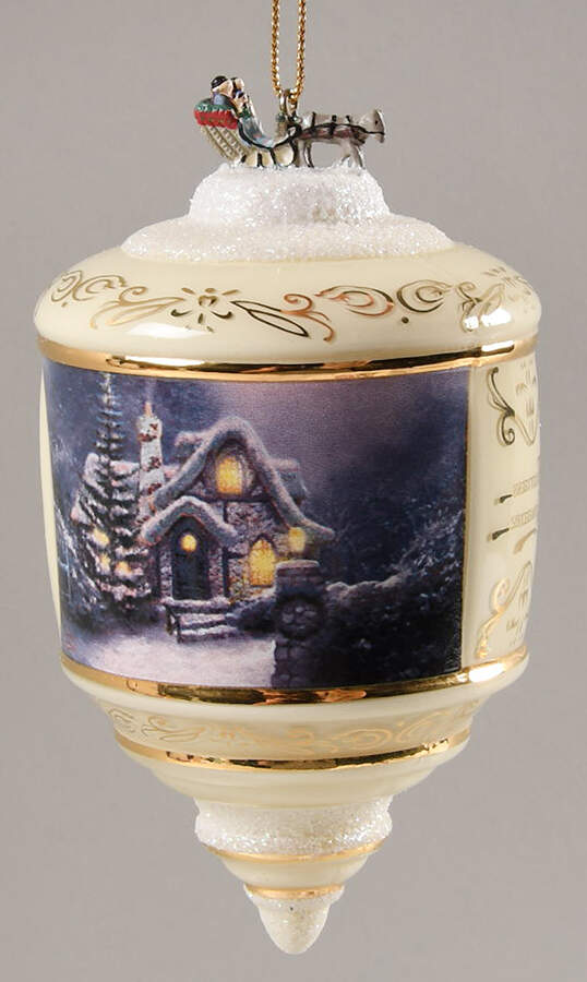 Thomas Kinkades Heirloom Glass Ornaments Memories Of Home  - No Box by Bradford Editions-1