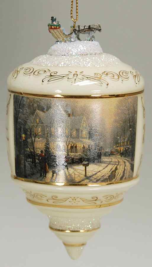 Thomas Kinkades Heirloom Glass Ornaments A Holiday Gathering - No Box by Bradford Editions-1