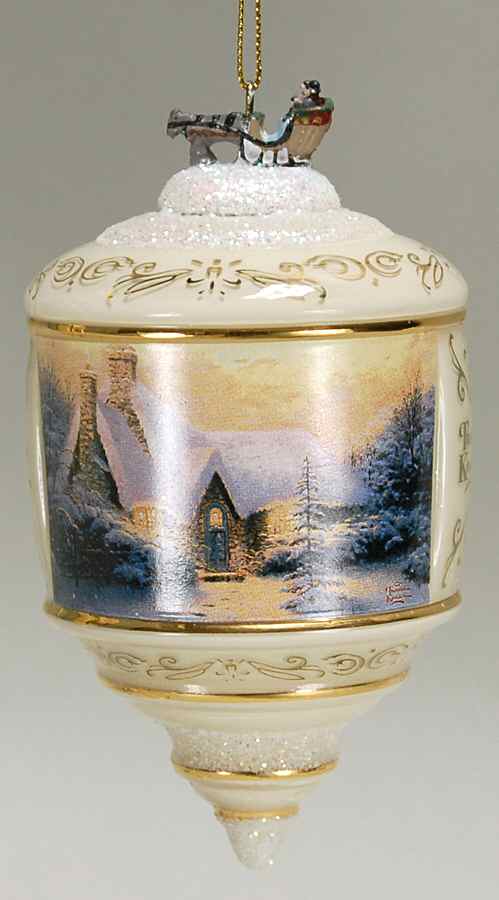 Thomas Kinkades Heirloom Glass Ornaments Christmas Tree Cottage - No Box by Bradford Editions-1