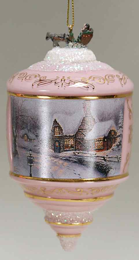 Thomas Kinkades Heirloom Glass Ornaments Olde Porterfield Gift-Shoppe - No Box by Bradford Editions-1