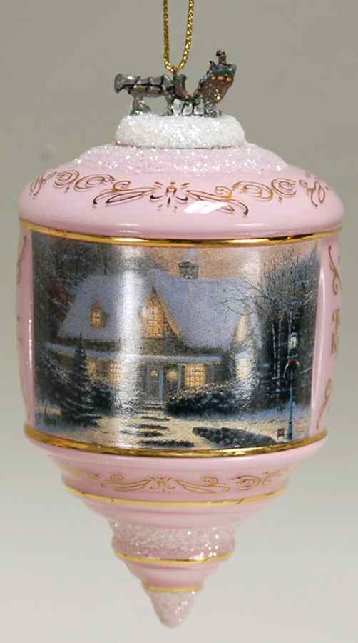 Thomas Kinkades Heirloom Glass Ornaments Christmas Eve - No Box by Bradford Editions-1