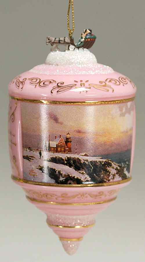 Thomas Kinkades Heirloom Glass Ornaments Block Island  - No Box by Bradford Editions-1
