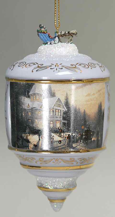 Thomas Kinkades Heirloom Glass Ornaments Victorian Christmas - No Box by Bradford Editions-1