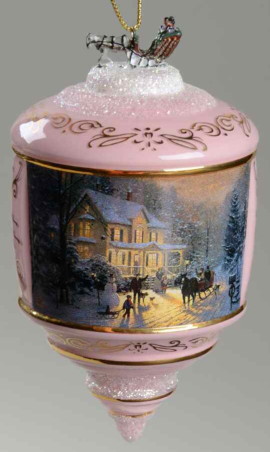 Thomas Kinkades Heirloom Glass Ornaments Home For The Holidays - No Box by Bradford Editions-1