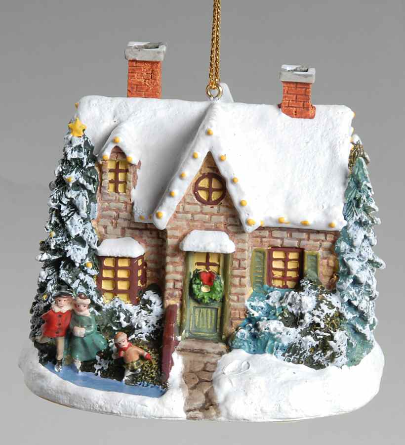 Thomas Kinkades Winter Memories Skater's Pond - No Box by Bradford Editions-1