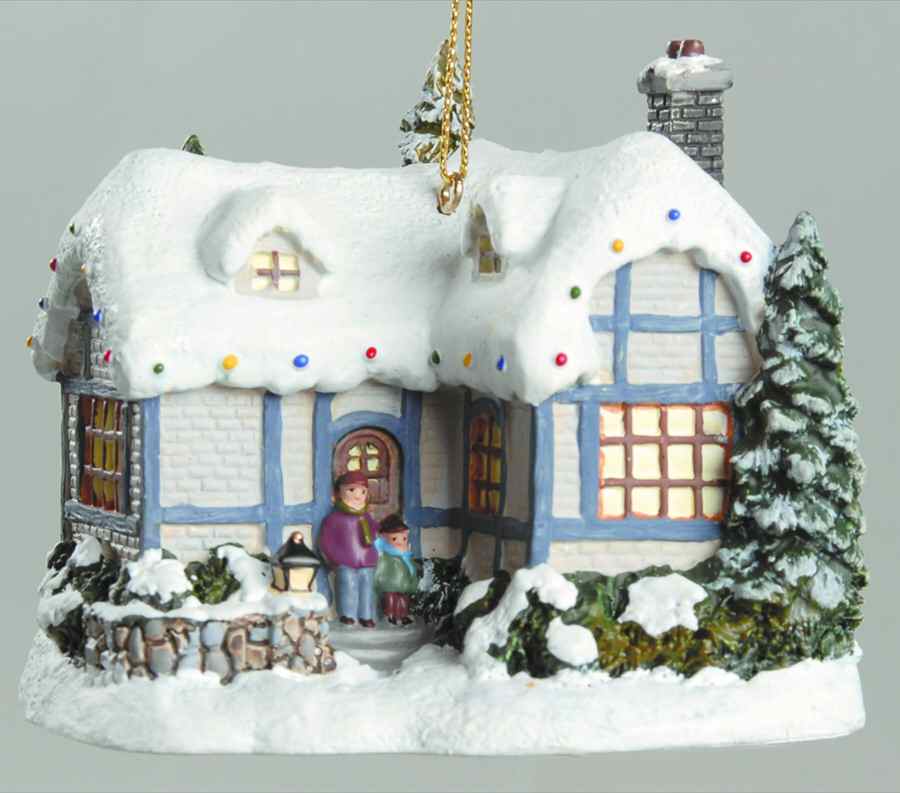 Thomas Kinkades Winter Memories Christmas Cottage - No Box by Bradford Editions-1