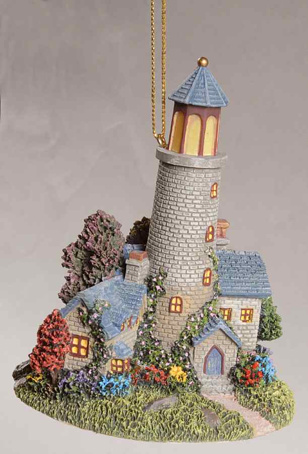 Thomas Kinkade Illuminated Lighthouse Autumn's Light - No Box by Bradford Editions-1