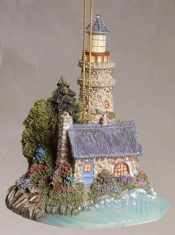 Thomas Kinkade Illuminated Lighthouse Twilight Lighthouse - No Box by Bradford Editions-1