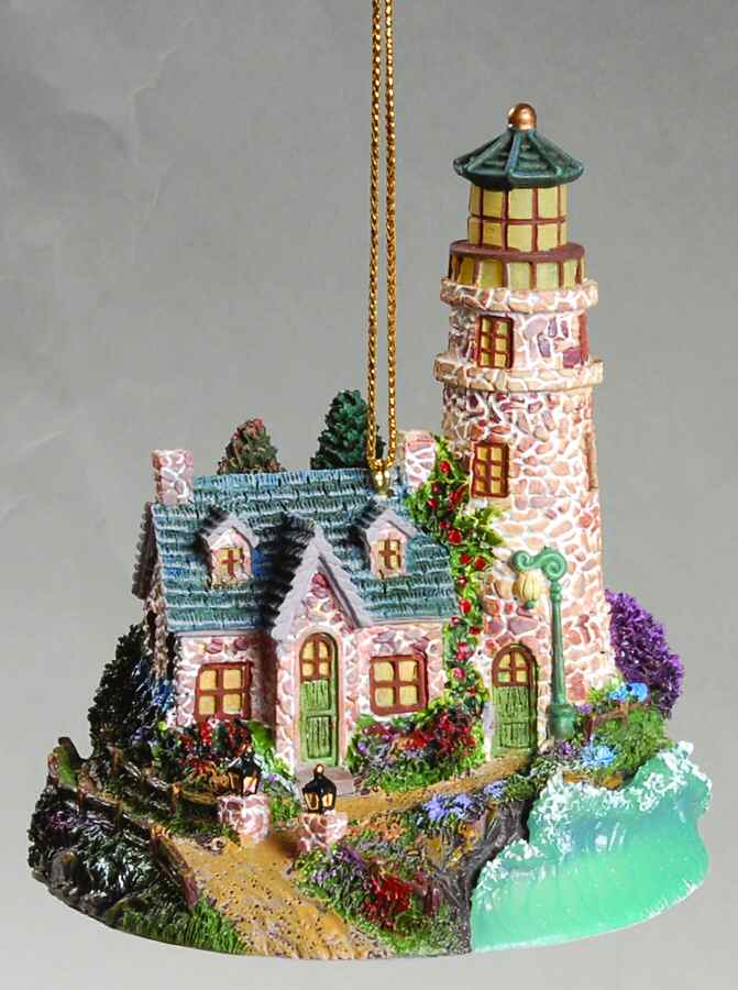 Thomas Kinkade Illuminated Lighthouse Messenger Fo Light - No Box by Bradford Editions-1