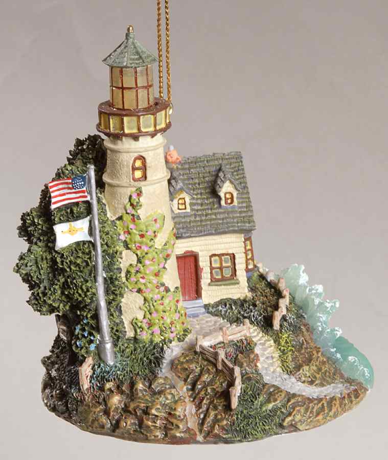 Thomas Kinkade Illuminated Lighthouse A Light In The Storm - No Box by Bradford Editions-1