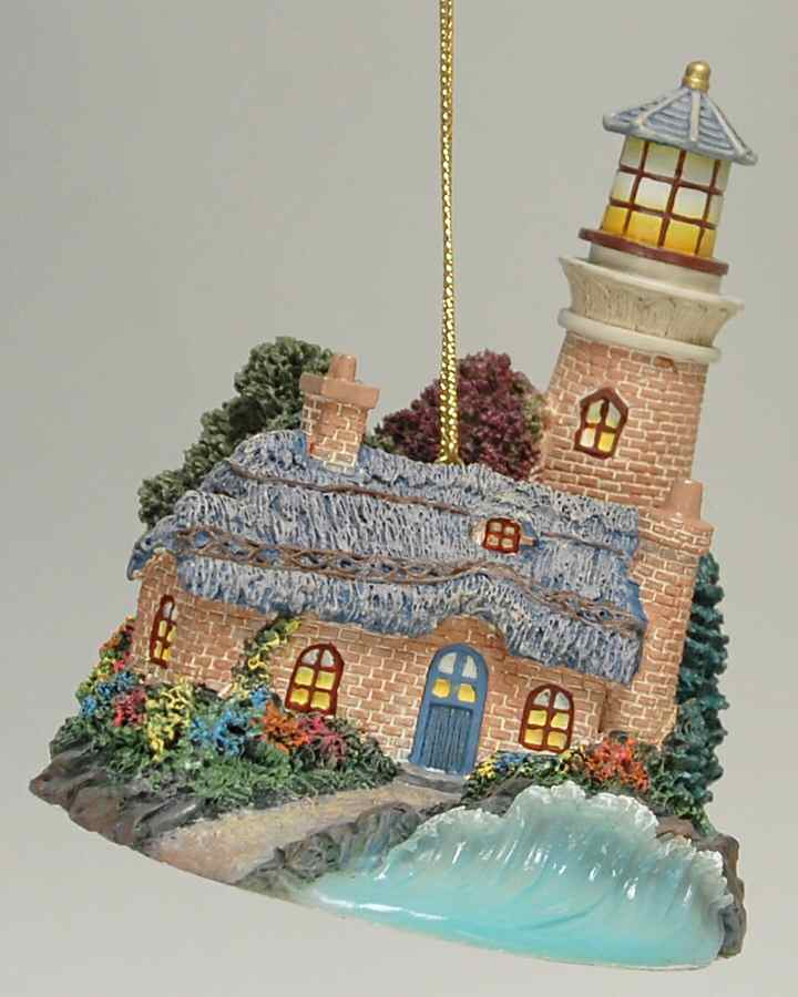 Thomas Kinkade Illuminated Lighthouse Everett's Lighthouse - No Box by Bradford Editions-1