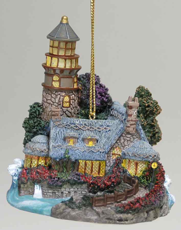 Thomas Kinkade Illuminated Lighthouse Miller's Lighthouse - No Box by Bradford Editions-1