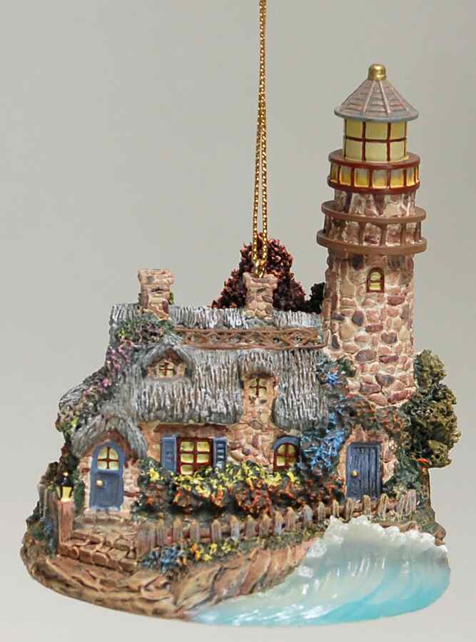 Thomas Kinkade Illuminated Lighthouse Teacup Lighthouse - No Box by Bradford Editions-1