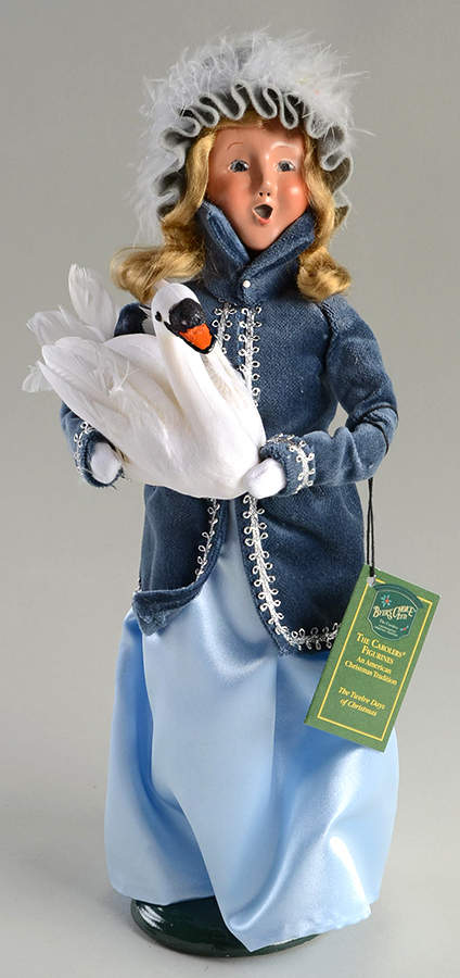 Twelve Days of Christmas Carolers Seven Swans A-Swimming Woman - No Box by Byers' Choice Ltd-1