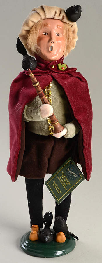 Twelve Days of Christmas Carolers Man With Four Calling Birds - No Box by Byers' Choice Ltd-1