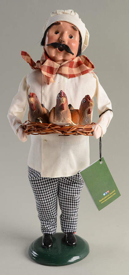 Twelve Days of Christmas Carolers Three French Hens Chef - No Box by Byers' Choice Ltd-1