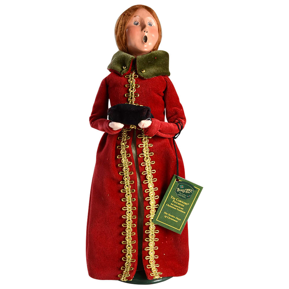 Twelve Days of Christmas Carolers Woman With Five Golden Rings - No Box by Byers' Choice Ltd-1