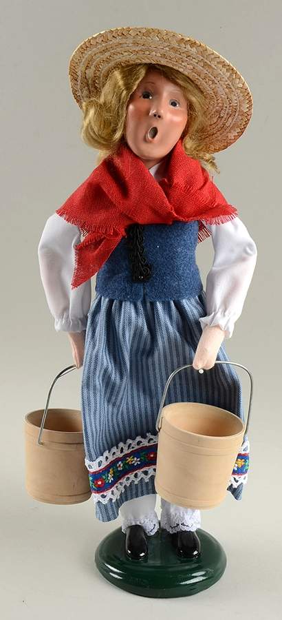 Twelve Days of Christmas Carolers Eight Maids A-Milking Woman - No Box by Byers' Choice Ltd-1