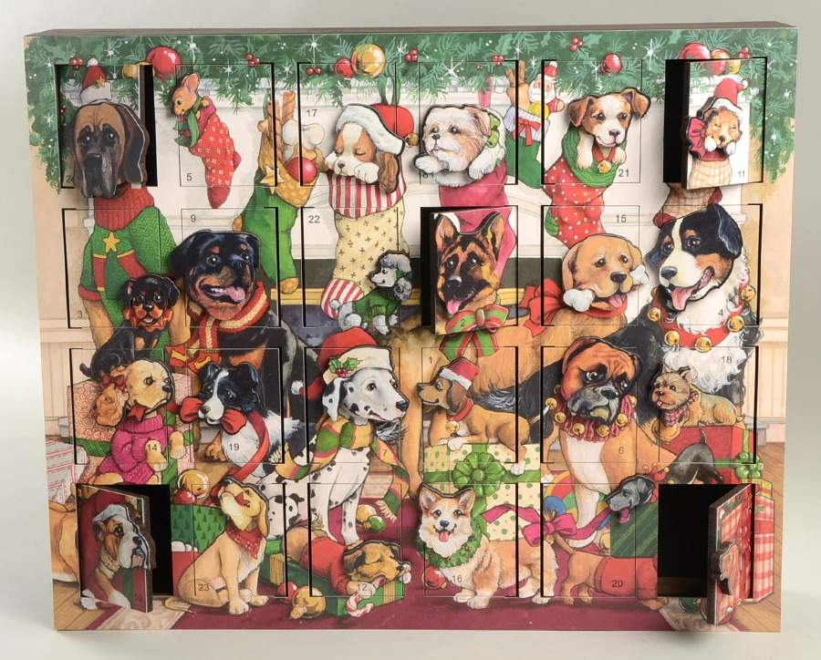 Traditions Advent Calendars Dog's Christmas - Boxed by Byers' Choice Ltd-1