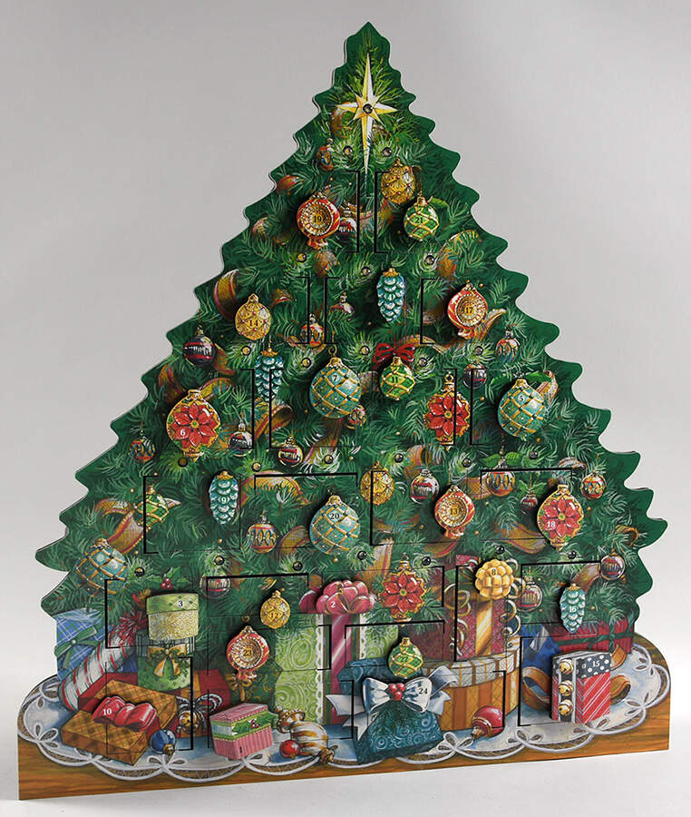 Traditions Advent Calendars Musical Tree With Working Lights - No Box by Byers' Choice Ltd-1