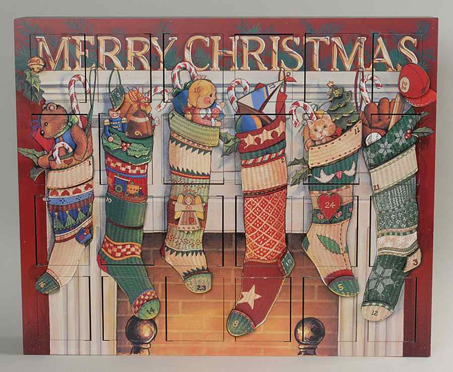 Traditions Advent Calendars Stockings Calendar - No Box by Byers' Choice Ltd-1