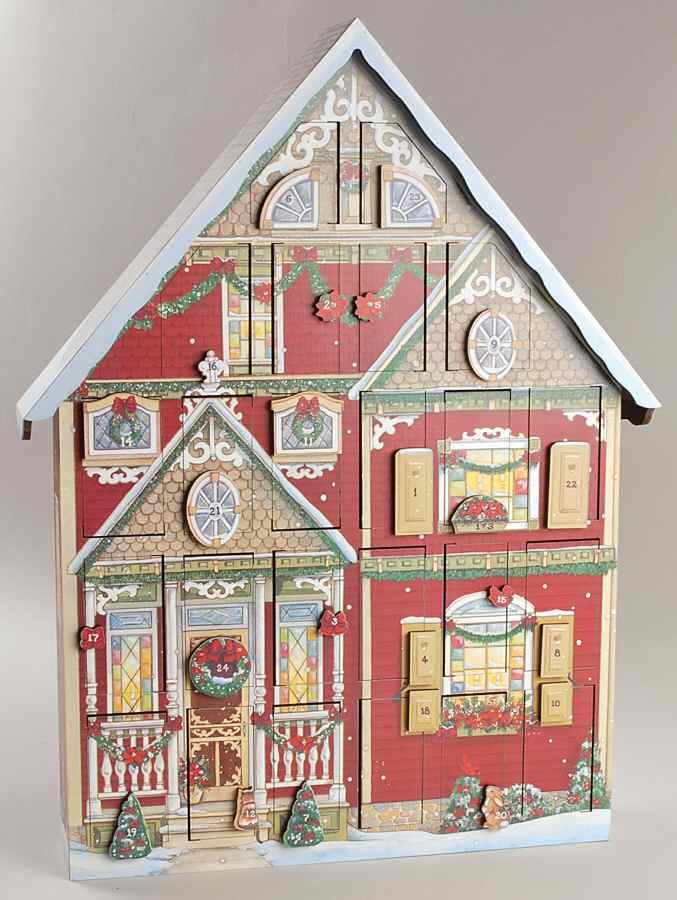 Traditions Advent Calendars Victorian House Advent Calendar  - No Box by Byers' Choice Ltd-1