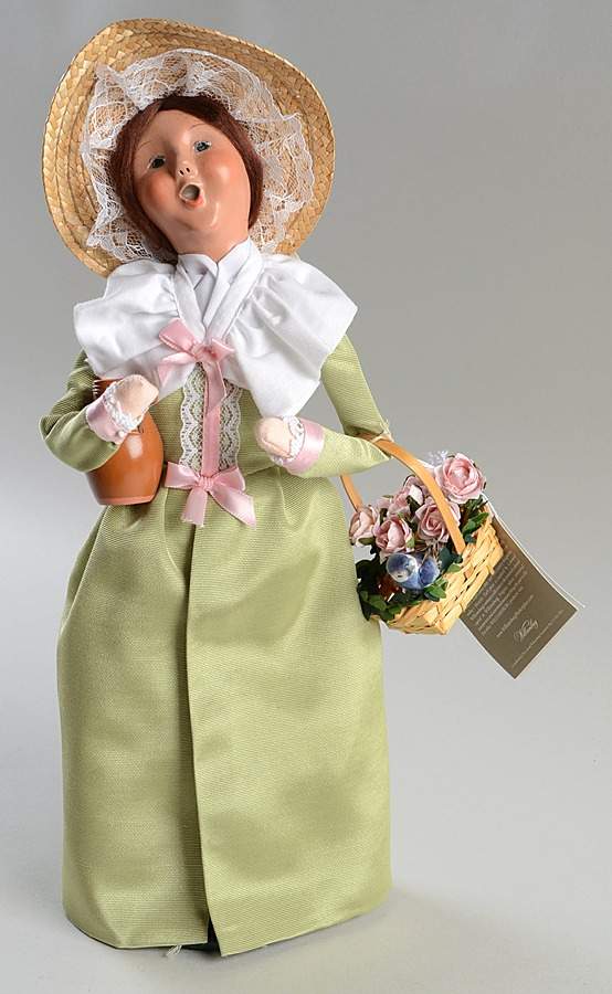 Williamsburg Woman With Flower Basket And Jug - No Box by Byers' Choice Ltd-1