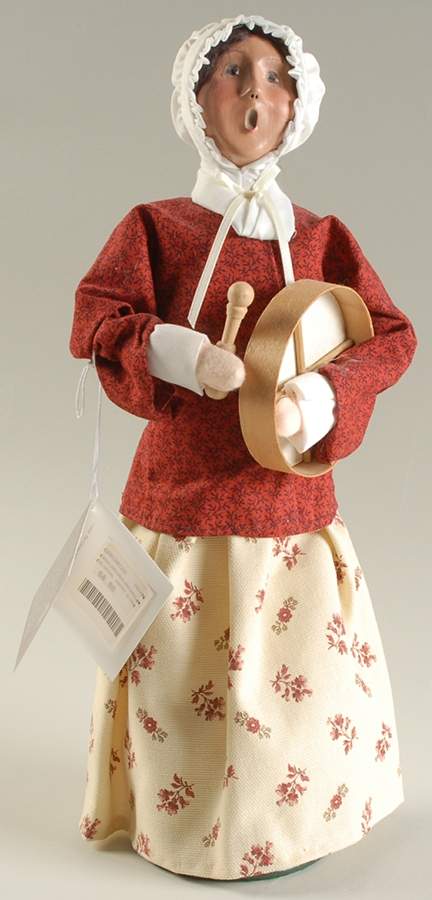 Williamsburg Tavern Musician-Woman With Drum - No Box by Byers' Choice Ltd-1