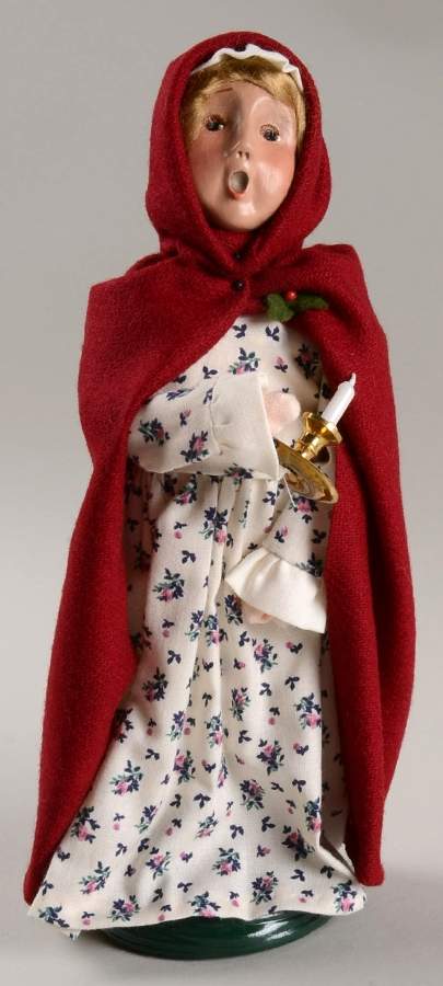 Williamsburg Girl In Red Cape With Candle - No Box by Byers' Choice Ltd-1