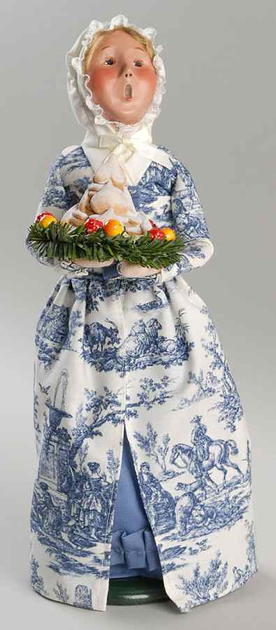 Williamsburg Colonial Woman With Cookie Tower - No Box by Byers' Choice Ltd-1