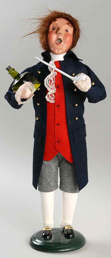 Williamsburg Man With Wine Bottle And Pipe - No Box 60 by Byers' Choice Ltd-1