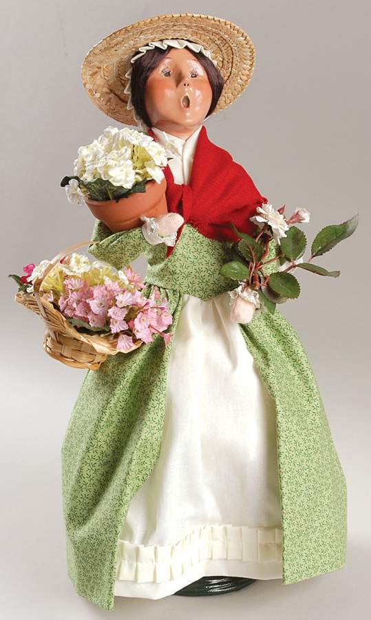 Williamsburg Woman With Flowers And Basket - No Box by Byers' Choice Ltd-1