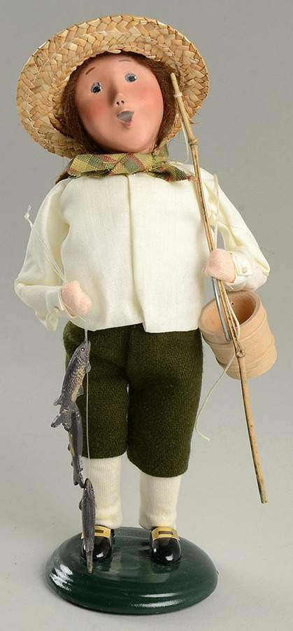 Williamsburg Harvest Boy Fishing - No Box by Byers' Choice Ltd-1