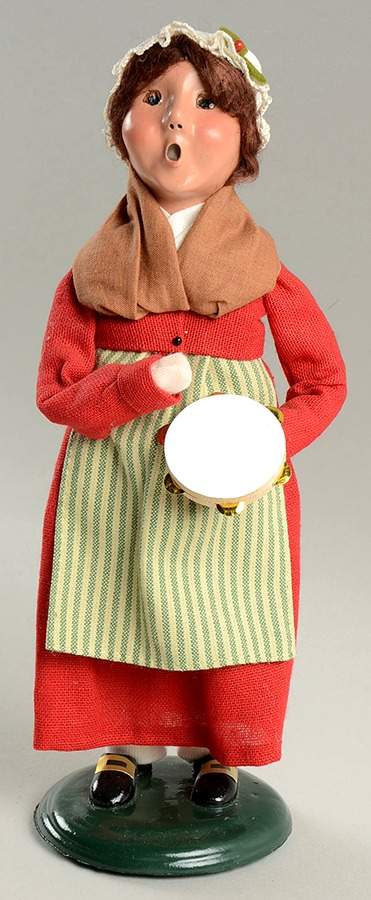 Williamsburg Music Girl With Tambourine - No Box by Byers' Choice Ltd-1