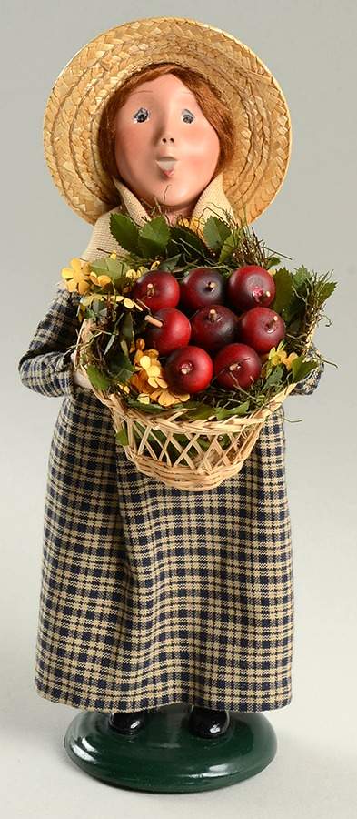 Williamsburg Harvest Girl With Basket Of Apples - No Box by Byers' Choice Ltd-1