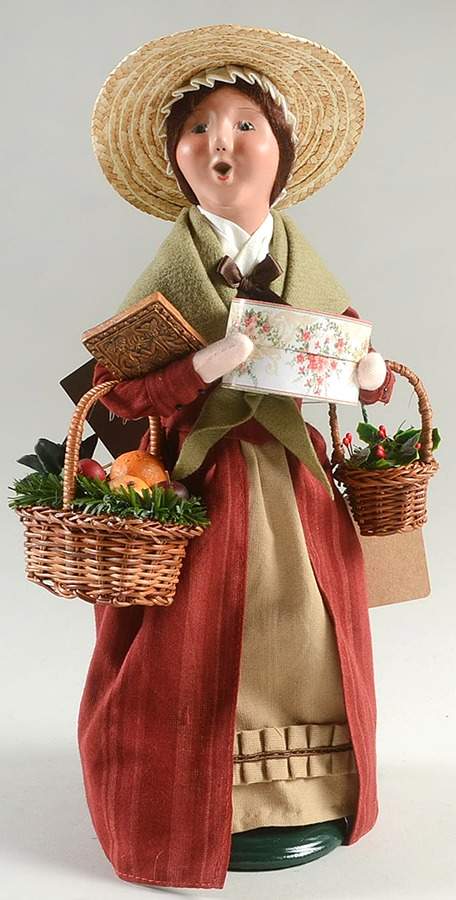 Williamsburg Woman Shopping With Baskets And Box - No Box by Byers' Choice Ltd-1