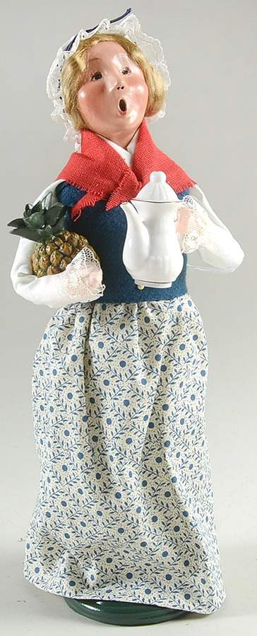 Williamsburg Woman With Coffee Pot And Pineapple - No Box by Byers' Choice Ltd-1