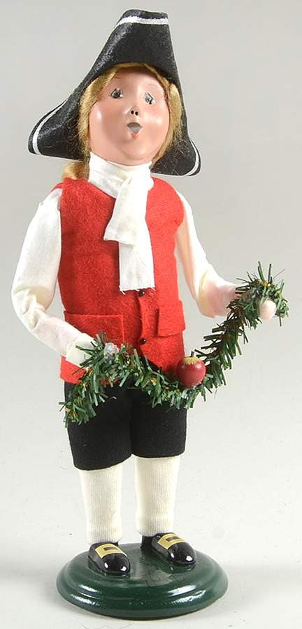 Williamsburg Boy With Garland - No Box by Byers' Choice Ltd-1